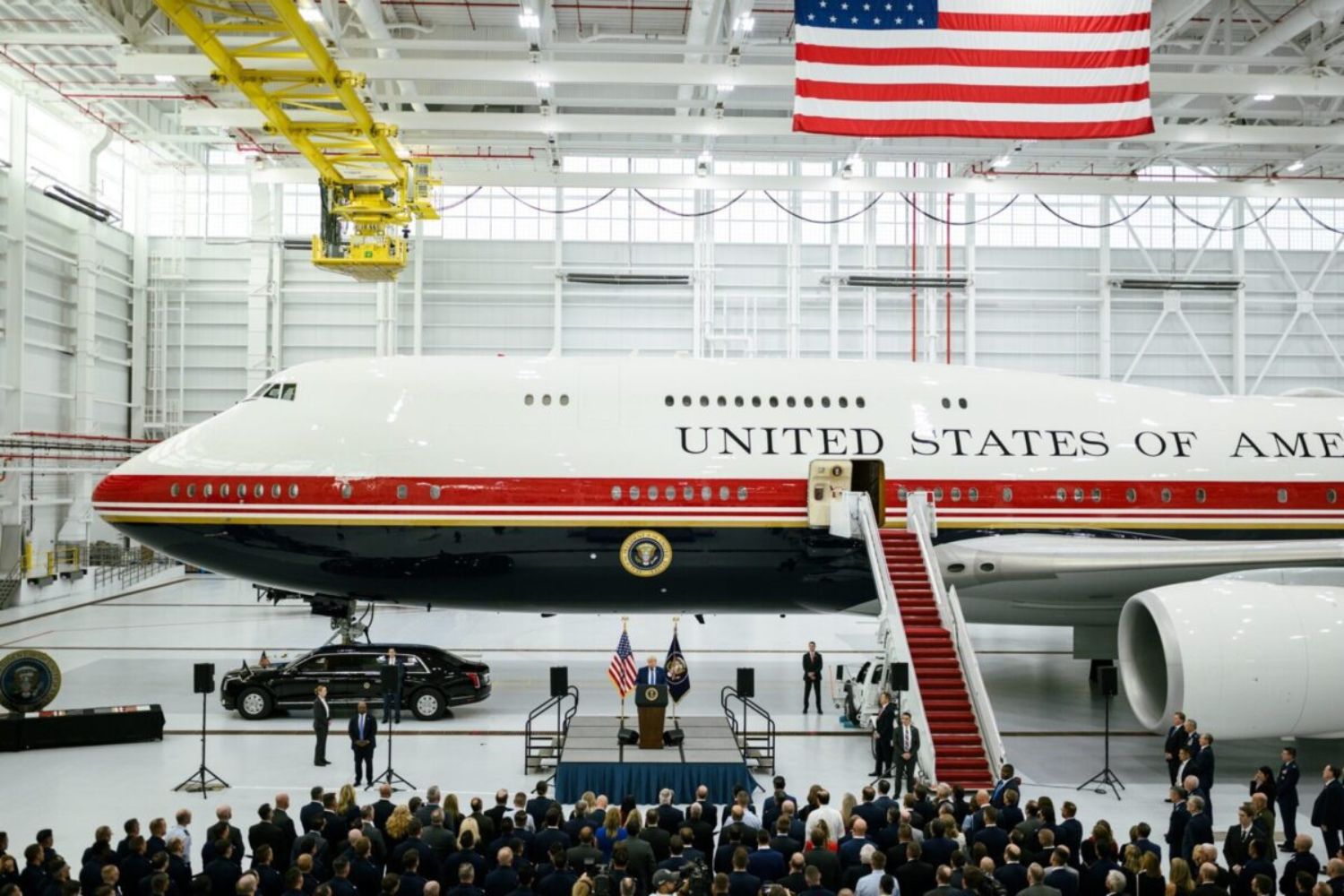 Air Force One, the jet donated to President Trump by Qatar